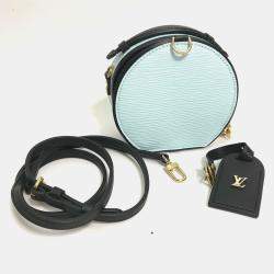 Pre Owned Louis Vuitton Petite Boite Chapeau BB Seaside Blue Epi Leather Shoulder Bag