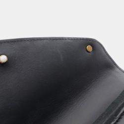 Pre Owned Louis Vuitton New Wave Chain PM Black Leather Shoulder Bag