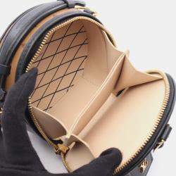 Pre Owned Louis Vuitton Boite Chapeau Mini Monogram Reverse Brown Black Coated Canvas Leather Handbag