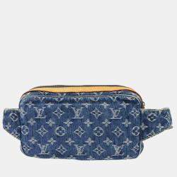Pre Owned Louis Vuitton Monogram Denim Blue Bum Bag Waist Pouch