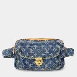 Pre Owned Louis Vuitton Monogram Denim Bum Bag Waist Pouch/Body Bag Blue