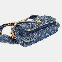 Pre Owned Louis Vuitton Monogram Denim Blue Bum Bag Waist Pouch