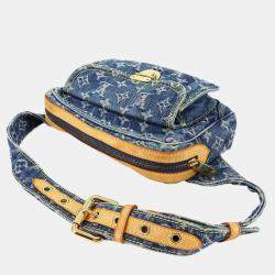 Pre Owned Louis Vuitton Monogram Denim Blue Bum Bag Waist Pouch