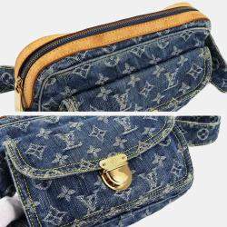 Pre Owned Louis Vuitton Monogram Denim Blue Bum Bag Waist Pouch