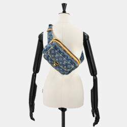 Pre Owned Louis Vuitton Monogram Denim Blue Bum Bag Waist Pouch