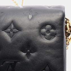 Pre Owned Louis Vuitton Coussin Black Leather Belt Bag