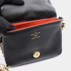 Pre Owned Louis Vuitton Coussin Black Leather Belt Bag