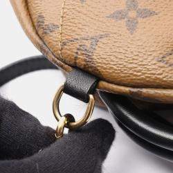 Pre Owned Louis Vuitton Palm Springs Mini Monogram Reverse Brown Black Coated Canvas Leather Backpack