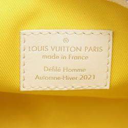 Pre Owned حقيبة لوى فيتون كيبال إكس إس إيفري داي ل.ف. جلد أصفر أبيض