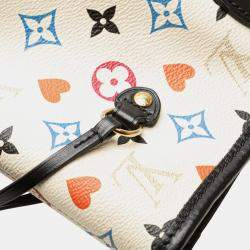 Pre Owned Louis Vuitton White Monogram Game On Neverfull MM