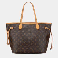 Pre Owned Louis Vuitton Brown Monogram Neverfull MM