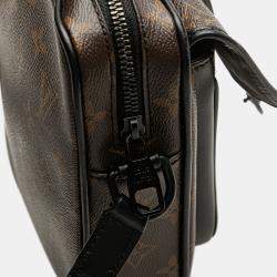 Pre Owned Louis Vuitton Black/Brown Monogram Macassar Christopher Wearable