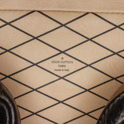 Pre Owned Louis Vuitton Black Brown Petite Malle Soft MM