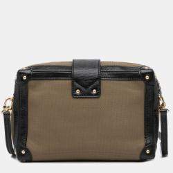 Pre Owned Louis Vuitton Black Brown Petite Malle Soft MM