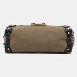 Pre Owned Louis Vuitton Black Brown Petite Malle Soft MM