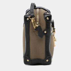 Pre Owned Louis Vuitton Black Brown Petite Malle Soft MM