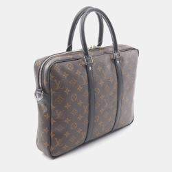 Pre Owned Louis Vuitton Porte Documents Voyage Brown Monogram Coated Canvas Briefcase Bag