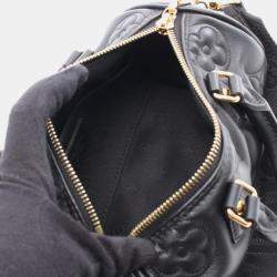 Pre Owned Louis Vuitton Bubblegram Papillon BB Black Calfskin Shoulder Bag