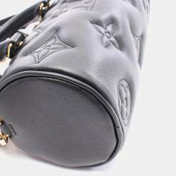 Pre Owned Louis Vuitton Bubblegram Papillon BB Black Calfskin Shoulder Bag