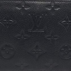 Pre Owned Louis Vuitton Blue Infini Monogram Empreinte Leather Zippy Wallet