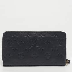 Pre Owned Louis Vuitton Blue Infini Monogram Empreinte Leather Zippy Wallet