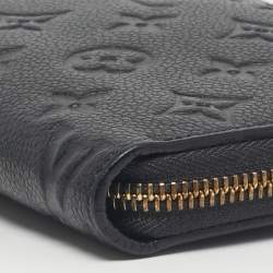 Pre Owned Louis Vuitton Blue Infini Monogram Empreinte Leather Zippy Wallet