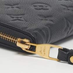 Pre Owned Louis Vuitton Blue Infini Monogram Empreinte Leather Zippy Wallet
