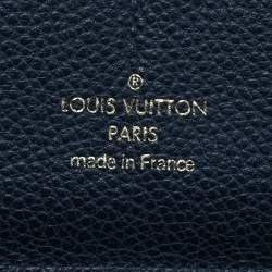 Pre Owned Louis Vuitton Blue Infini Monogram Empreinte Leather Zippy Wallet