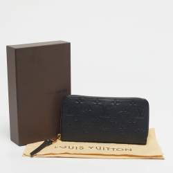 Pre Owned Louis Vuitton Blue Infini Monogram Empreinte Leather Zippy Wallet