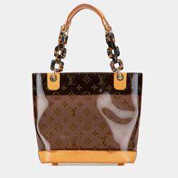 Pre Owned Louis Vuitton Brown Monogram Cabas Sac Ambre PM