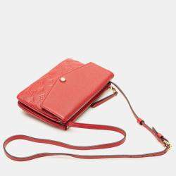 Pre Owned Louis Vuitton Red Monogram Empreinte Twice
