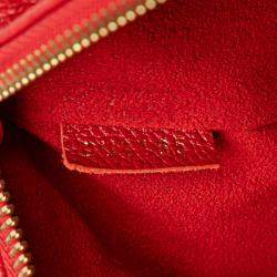 Pre Owned Louis Vuitton Red Monogram Empreinte Twice