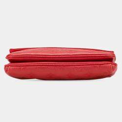 Pre Owned Louis Vuitton Red Monogram Empreinte Twice