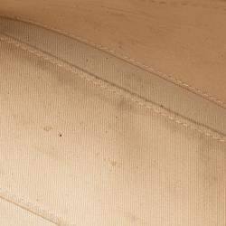 Pre Owned Louis Vuitton Brown Cream Monogram Saintonge