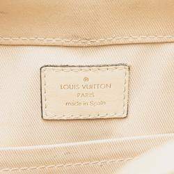 Pre Owned Louis Vuitton Brown Cream Monogram Saintonge