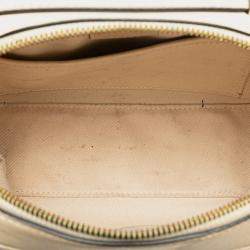 Pre Owned Louis Vuitton Brown Cream Monogram Saintonge