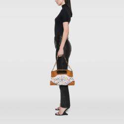Pre Owned Louis Vuitton White Monogram Multicolore Judy MM