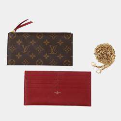 Pre Owned Louis Vuitton Felicie Pochette Fuchsia Monogram Canvas Bag 