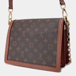 Pre Owned Louis Vuitton Dauphine Brown Monogram Reverse Canvas Bag
