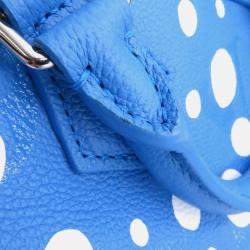 Pre Owned Louis Vuitton Lvxyk Speedy Bandouliere Blue Monogram Empreinte Leather Size 20