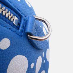 Pre Owned Louis Vuitton Lvxyk Speedy Bandouliere Blue Monogram Empreinte Leather Size 20