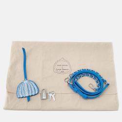 Pre Owned Louis Vuitton Lvxyk Speedy Bandouliere Blue Monogram Empreinte Leather Size 20