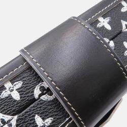 Pre Owned Louis Vuitton Monogram Catogram Petite Malle Noir Monogram