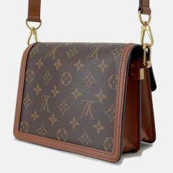 Pre Owned Louis Vuitton Dauphine Noir Monogram Monogram Reverse Canvas Size Mini