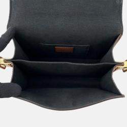 Pre Owned Louis Vuitton Dauphine Noir Monogram Monogram Reverse Canvas Size Mini