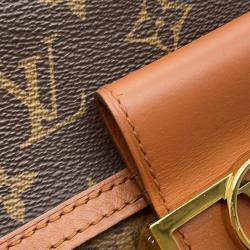Pre Owned Louis Vuitton Dauphine Noir Monogram Monogram Reverse Canvas Size Mini