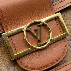 Pre Owned Louis Vuitton Dauphine Noir Monogram Monogram Reverse Canvas Size Mini