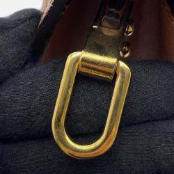 Pre Owned Louis Vuitton Dauphine Noir Monogram Monogram Reverse Canvas Size Mini