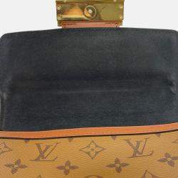 Pre Owned Louis Vuitton Dauphine Noir Monogram Monogram Reverse Canvas Size Mini