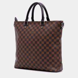 Pre Owned Louis Vuitton Brown Damier Ebene Jake Tote